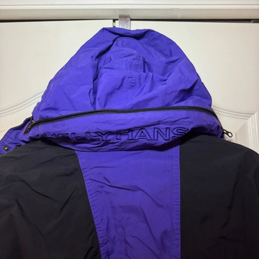 Vintage Helly Hansen Ski Jacket Purple Black Helly Tech 90s Gorpcore Men/Unisex - Picture 11 of 12